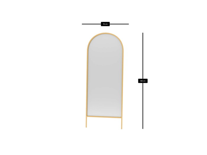 Hanah Home Espejo Cheval Dorado 100% Metal